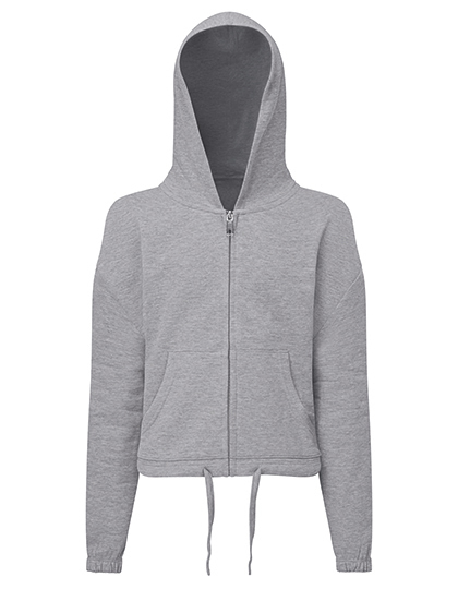 Bluza Oversize Krotka Bawelniana Poliestrowa TR61B - Heather Grey