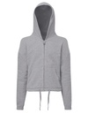 Bluza Oversize Krotka Bawelniana Poliestrowa TR61B - Heather Grey