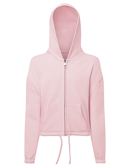Bluza Oversize Krotka Bawelniana Poliestrowa TR61B - Light Pink