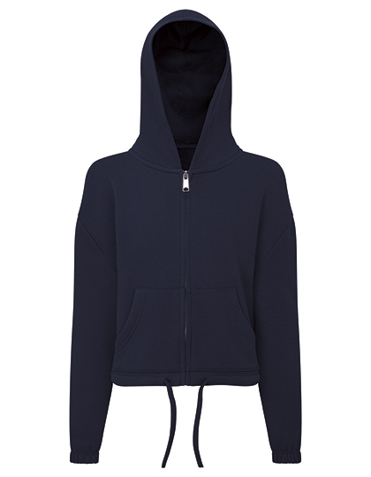 Bluza Oversize Krotka Bawelniana Poliestrowa TR61B - Navy