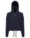Bluza Oversize Krotka Bawelniana Poliestrowa TR61B - Navy
