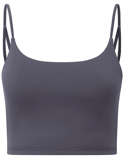 Biustonosz Sportowy Strecz Nylon z Recyklingu TR650 - Charcoal