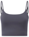 Biustonosz Sportowy Strecz Nylon z Recyklingu TR650 - Charcoal