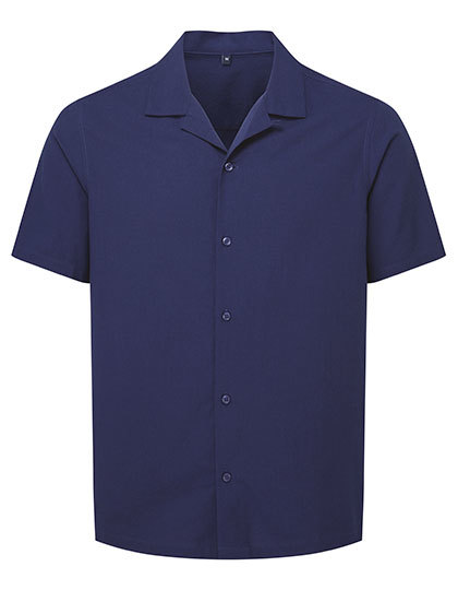 Koszula Meska Luzny Kroj Bawelna Wiskoza WB500 - Solid Navy