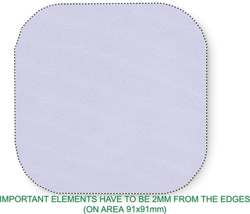 Miejsce znakowania: COASTER (do 95 x 95 mm)