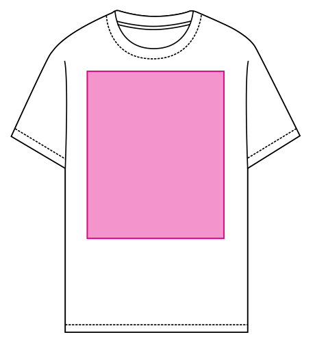 Umiejscowienie znakowania: Przód (do 360 x 410 mm)