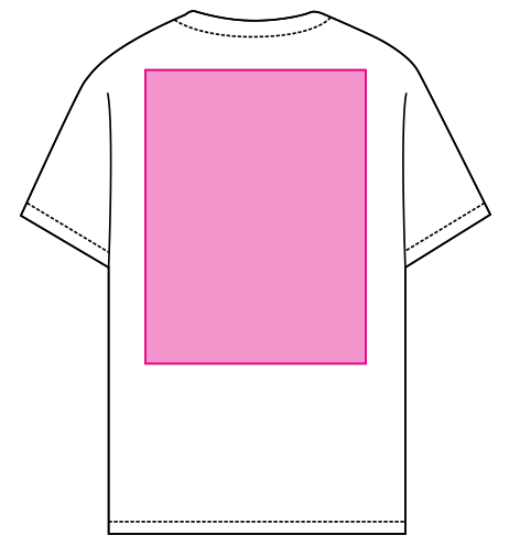 Umiejscowienie znakowania: Tył (do 360 x 410 mm)