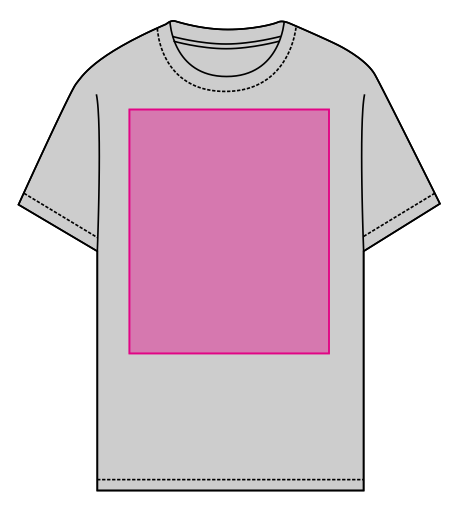 Umiejscowienie znakowania: Przód (do 360 x 410 mm)