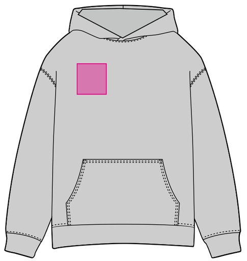 Umiejscowienie znakowania na bluzie: Pierś prawa (do 80 x 80 mm)