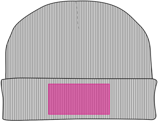 Umiejscowienie znakowania na czapce zimowej: Przód (do 120 x 60 mm)