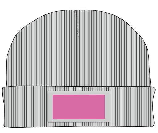Umiejscowienie znakowania na czapkach zimowych z okienkiem: Przód (do 100 x 50 mm)
