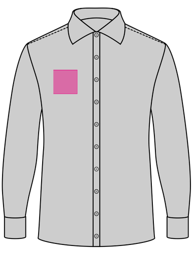 Umiejscowienie znakowania na koszuli: Pierś prawa (do 80 x 80 mm)