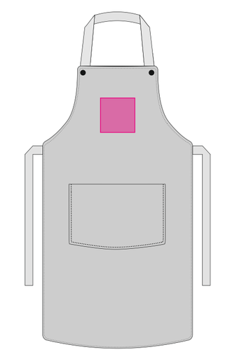 Umiejscowienie znakowania na fartuchu: Przód (do 100 x 100 mm)