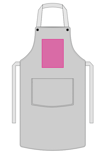 Umiejscowienie znakowania na fartuchu: Przód (do 210 x 290 mm)