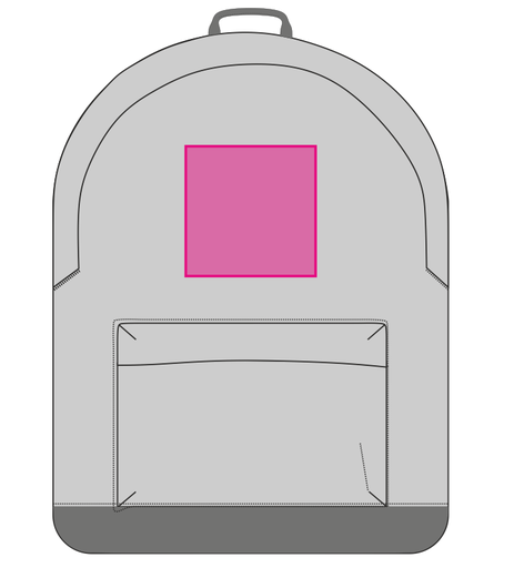 Umiejscowienie znakowania na plecaku: Front (do 100 x 100 mm)