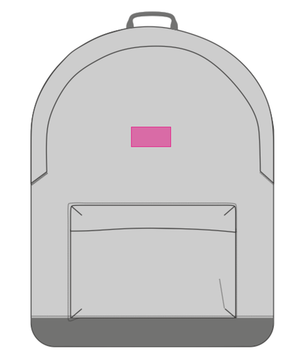 Umiejscowienie znakowania na plecakach: Przód (do 60 x 30 mm)