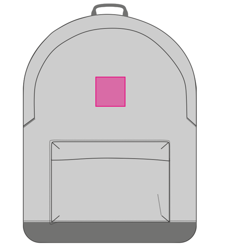 Umiejscowienie znakowania na plecaku: Front (do 50 x 50 mm)