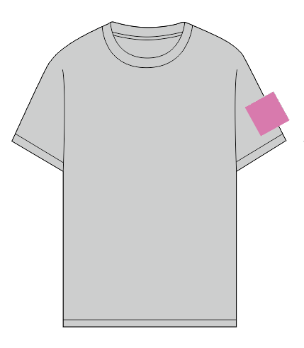 Umiejscowienie znakowania na koszulce: Rękaw lewy (do 80 x 80 mm)