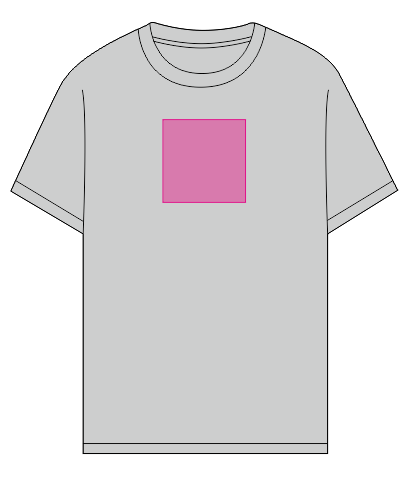 Umiejscowienie znakowania na koszulce: Przód (do 140 x 140 mm)