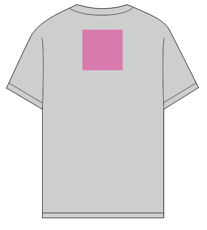 Umiejscowienie znakowania na koszulce: Tył (do 140 x 140 mm)