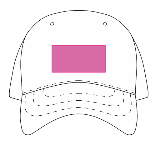 Umiejscowienie znakowania na czapce z daszkiem: Przód (do 100 x 50 mm)