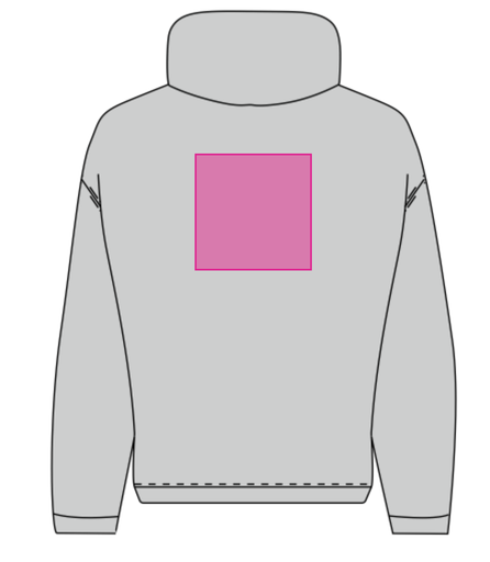 Umiejscowienie znakowania na polarze: Tył (do 200 x 200 mm)