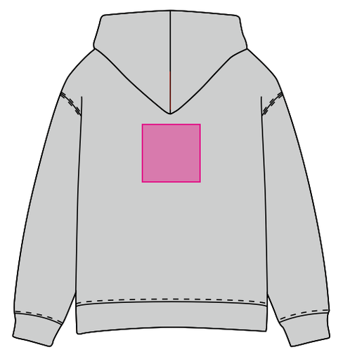 Umiejscowienie znakowania na bluzie: W karku (do 80 x 80 mm)