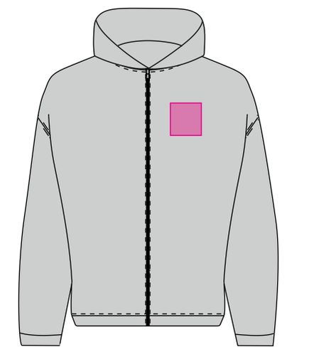 Umiejscowienie znakowania na kurtce: Pierś lewa (do 80 x 80 mm)