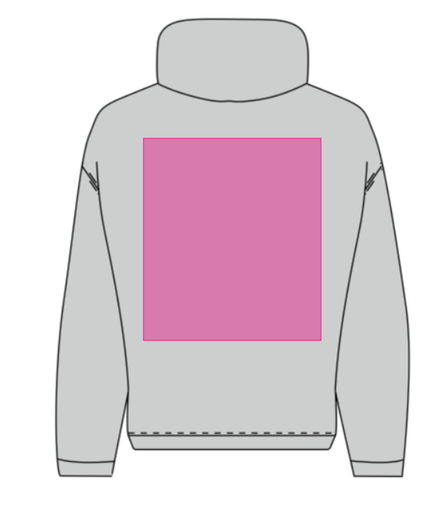 Umiejscowienie znakowania na kurtce: Tył (do 360 x 410 mm)