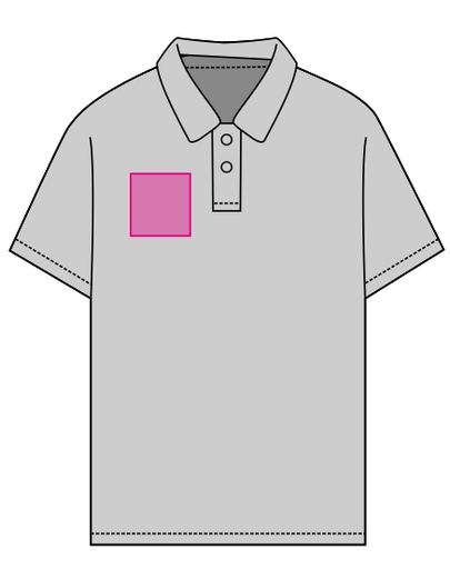 Umiejscowienie znakowania na polo: Pierś prawa (do 80 x 80 mm)