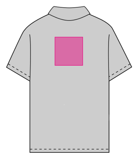 Umiejscowienie znakowania na polo: Tył (do 140 x 140 mm)