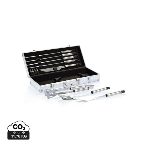 Zestaw do grilla, 12 el. P422.182 - srebrny