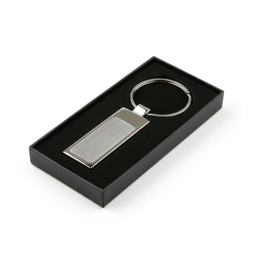 [V2028-32] Prostokątny brelok do kluczy | Stella V2028-32 - srebrny