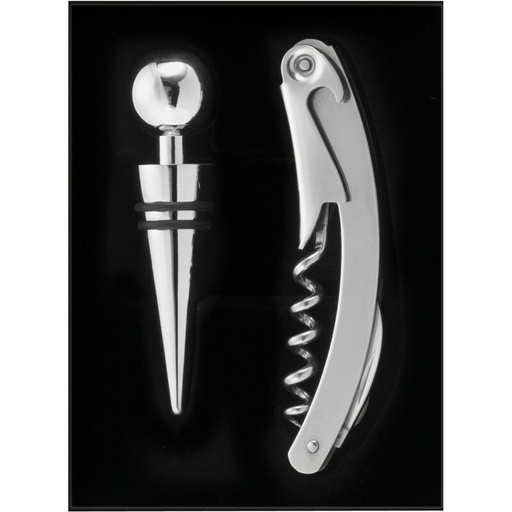 [V5344-32] Zestaw do wina V5344-32 - srebrny