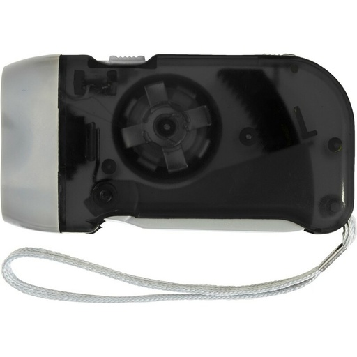 Latarka na dynamo 2 LED V5504-03 - czarny