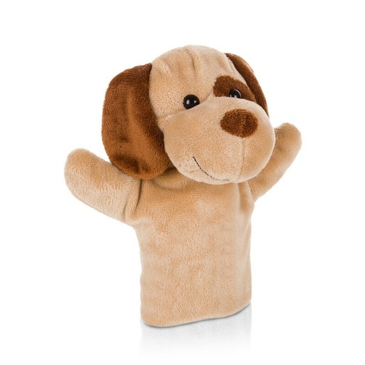 [HE694-18] Pluszowa pacynka, pies | Obie HE694-18 - jasnobrązowy