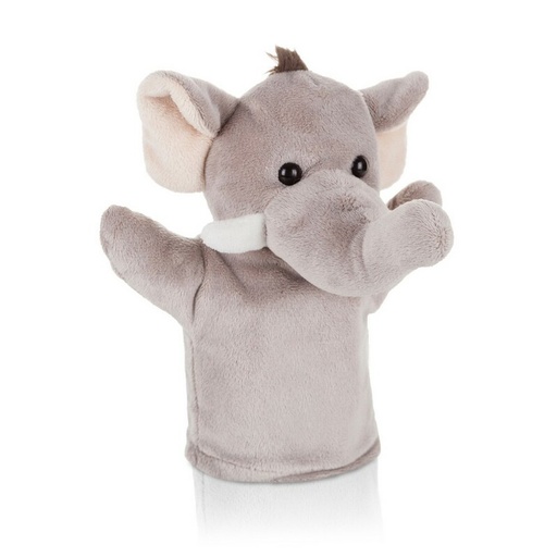 [HE696-19] Pluszowa pacynka, słoń | Tank HE696-19 - szary