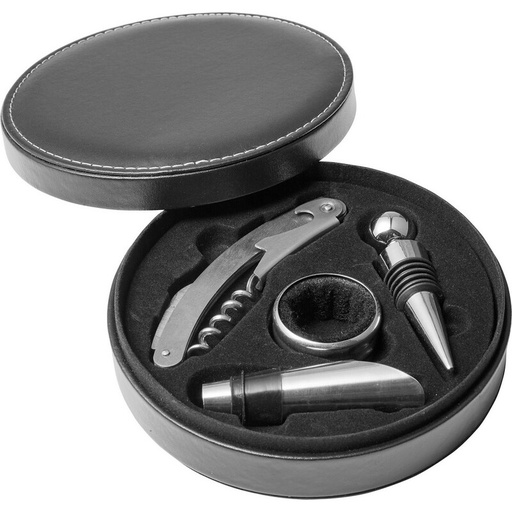 [V7984-03] Zestaw do wina, 4 el. V7984-03 - czarny