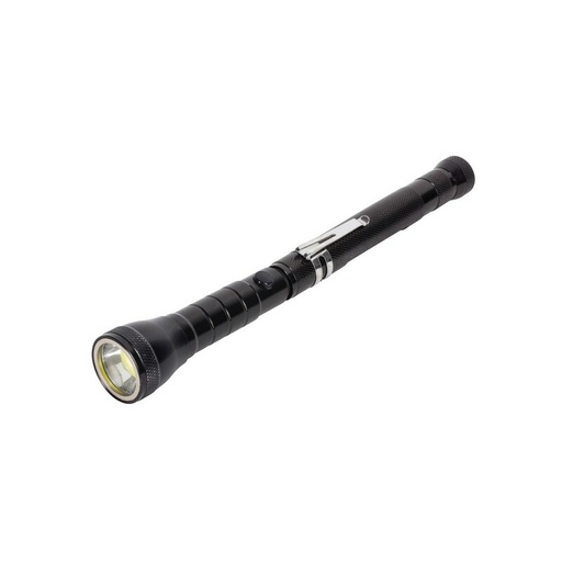 Teleskopowa latarka COB | Scout V9753-03 - czarny
