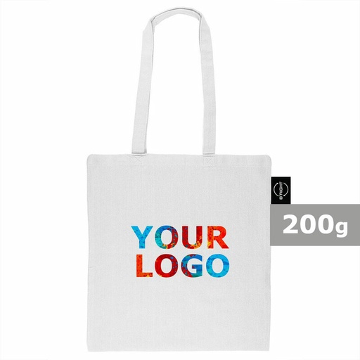 [V8822-02] Torba z bawełny z recyklingu i poliestru z recyklingu na zakupy B'RIGHT | Porter V8822-02 - biały