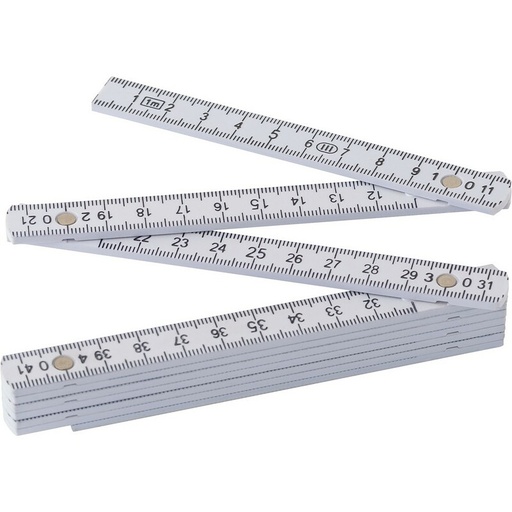 Miara 1m, skladana V7268-02 - bialy