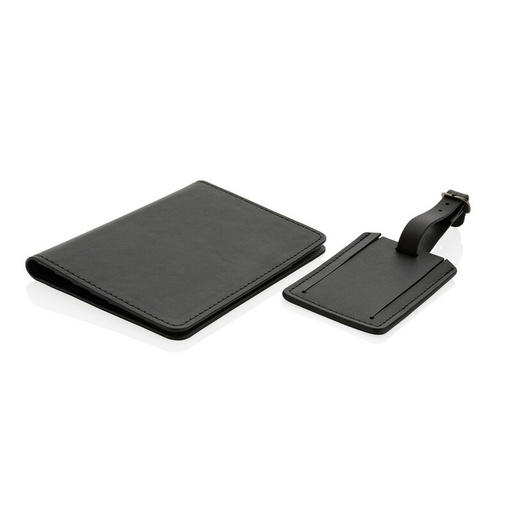 Zestaw podrozny Swiss Peak, PU z recyklingu P820.731 - czarny