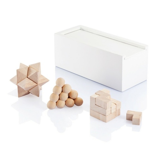 Zestaw 3 łamigłówek P940.263 - biały