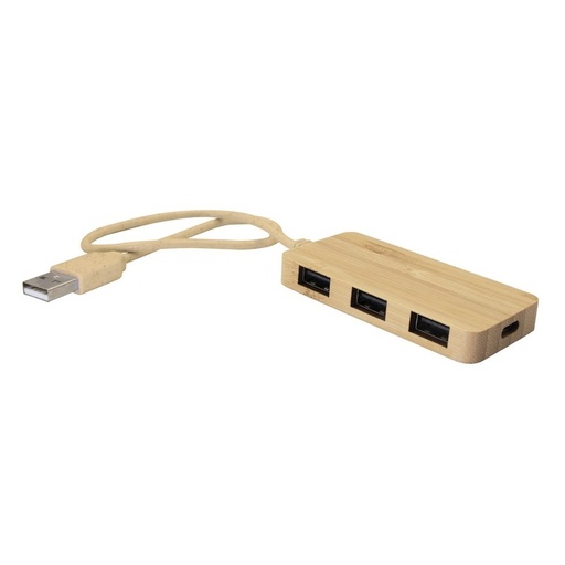 [V7283-17] Bambusowy hub USB i USB-C B'RIGHT | Kenzie V7283-17 - drewno