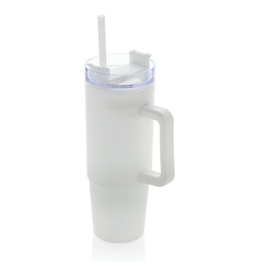 Kubek podrozny 900 ml Tana, plastik z recyklingu P437.103 - bialy