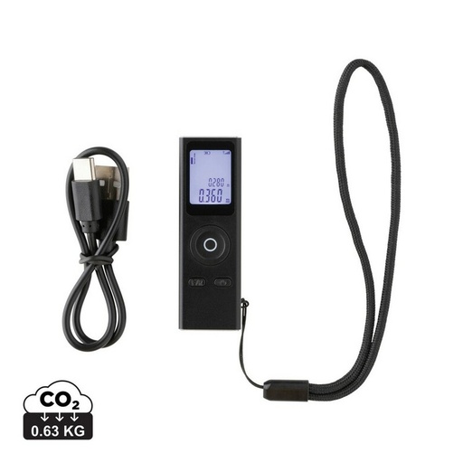 Dalmierz laserowy 30m Gear X, aluminium z recyklingu P113.501 - czarny