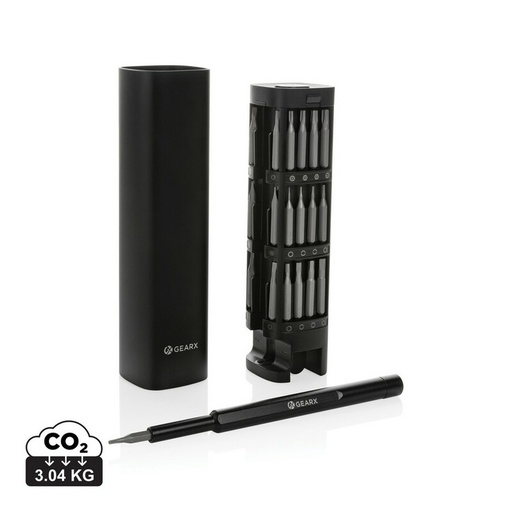 [P221.261] Śrubokręt Gear X, 56 końcówek, aluminium z recyklingu P221.261 - czarny