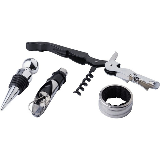 [V1680-16] Zestaw do wina, 4 el. V1680-16 - brązowy