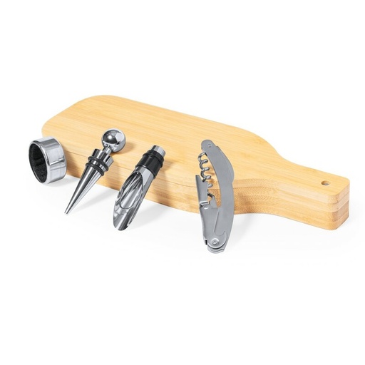 [V2086-17] Bambusowy zestaw do wina, 4 el. V2086-17 - drewno