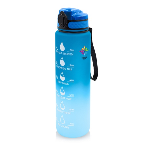 Butelka motywacyjna 1000 ml Air Gifts | Kayleigh V2144-04 - granatowy